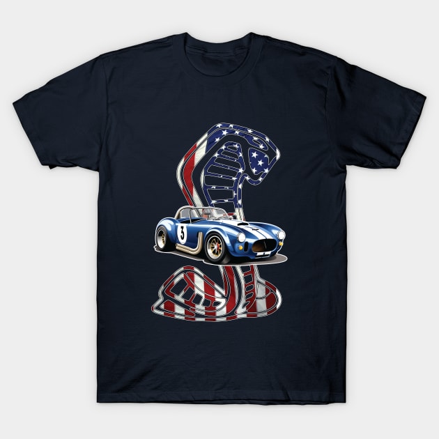 Shelby 427 Cobra Collectors Racing Car T-Shirt by VoluteVisuals